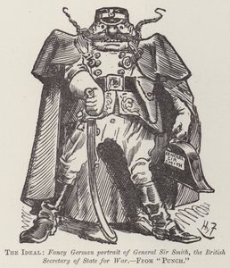 英国国防長官スミス卿の理想的で豪華なドイツの肖像画 作： Harry Furniss